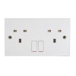 Switched Socket 2 Gang DP 13A