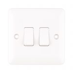 Slim Line Switch 2 Gang 2 Way 10A