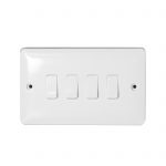 Slim Line Switch 4 Gang 2 Way 10A