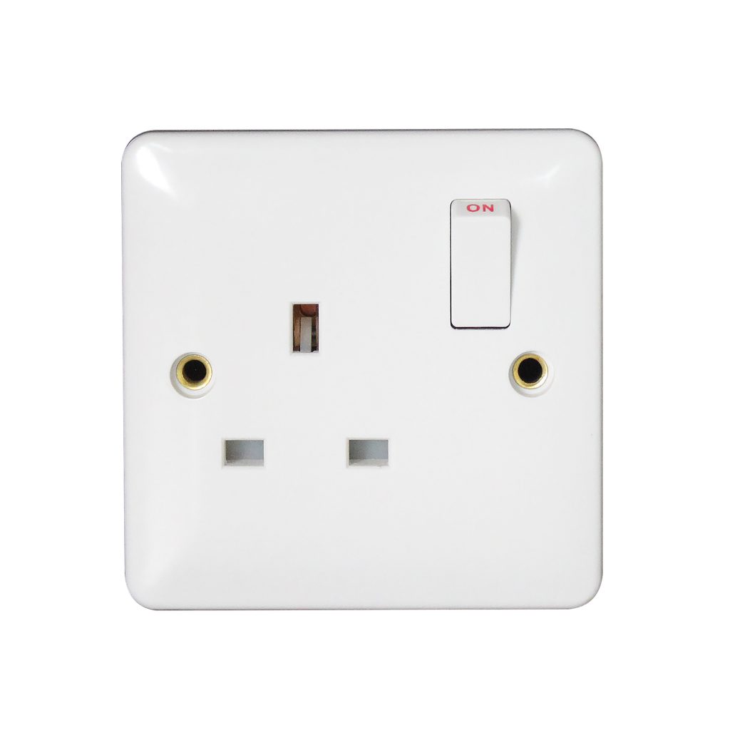 Slim Line Switched Socket 1 Gang SP 13A - Arlec UK