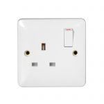 Slim Line Switched Socket 1 Gang SP 13A