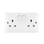 Slim Line Switched Socket 1 Gang DP 13A