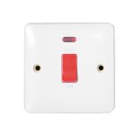Slim Line Switch 1 Gang DP 45A Neon