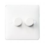 Slim Line Dimmer 2 Gang 2 Way 250W