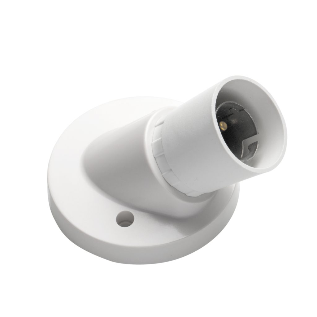 Angled Batten Lampholder B22 Long Skirt Arlec UK