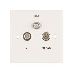 TV, FM & Satellite Socket 1 Gang