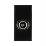 Coaxial TV Socket Module Black