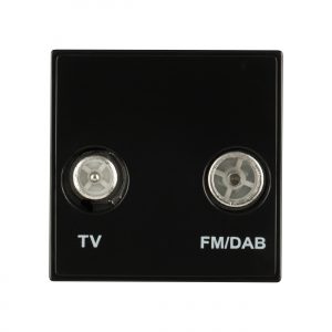 TV & FM Socket Module Black