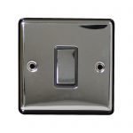 Switch 1 Gang 1 Way 10A Screwed Black Nickel