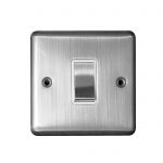 Switch 1 Gang 1 Way 10A Screwed Polished Chrome
