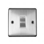 Switch 1 Gang 2 Way 10A Screwed Polished Chrome