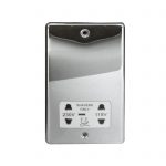 Shaver Socket Screwed 115/230V Polished Chrome