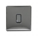 Switch 1 Gang 1 Way 10A Screwless Black Nickel