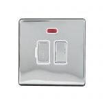 Switched Fuse Connection Unit 13A Neon Screwless Polished Chrome