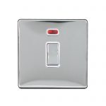 Switch 1 Gang DP 20A Neon Screwless Polished Chrome