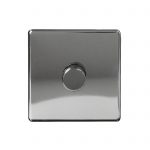 Dimmer 1 Gang 2 Way 250W Screwless Black Nickel