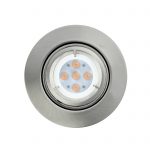 Fire Rated LED Gimbal Downlight 5.5W 500Lumens Warm White - Brushed Nickel Finish