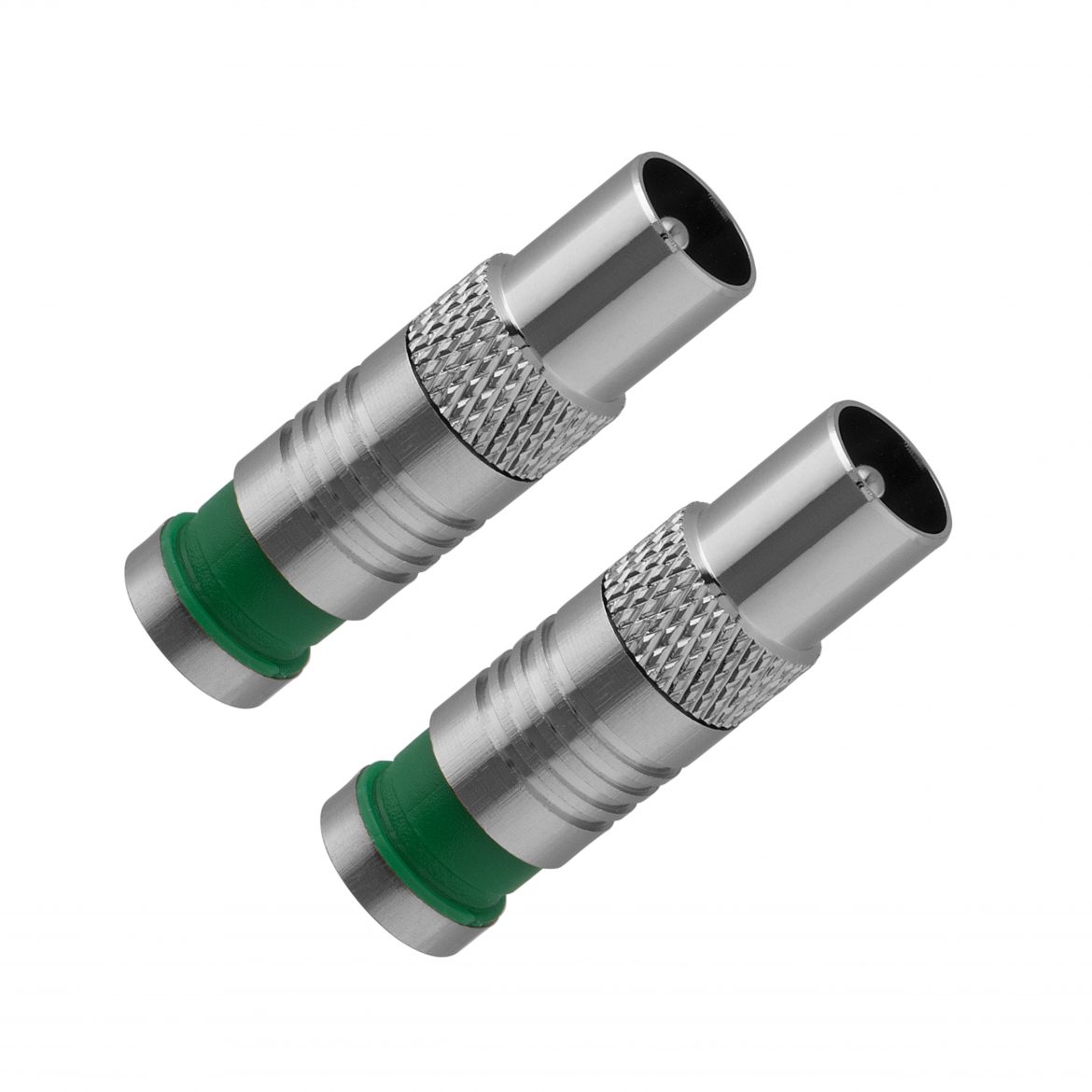 Coax Connectors PAL Male RG6 Compression (2 Pack) Arlec UK