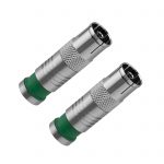 Coax Connectors PAL Female RG6 Compression (2 Pack)