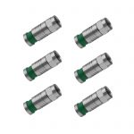 Coax Connectors F-Type Male RG6 Compression (6 Pack)