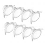 Dimmable LED Downlight Kit 7W 580Lumens Daylight - White Finish - Pack of 8