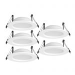 Dimmable LED Downlight Kit 12W 850Lumens Warm White - White Finish - Pack of 5