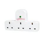 3 Way Surge Protected Fused Adaptor 13A