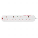4 Socket Surge Protected Extension Lead 13A 2m