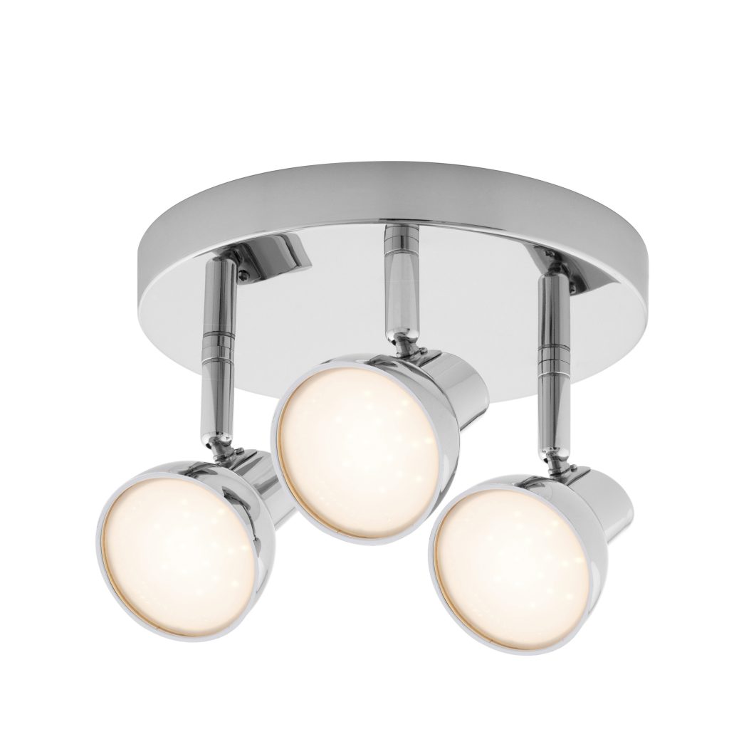 Apollo Plate Spotlight, LED 3 Light Chrome Arlec UK